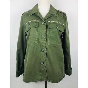 Gap Military Style Jacket XS Olive Green Button